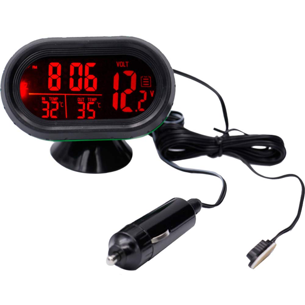 MASO Car Thermometer Digital Clock with 2 Backlights