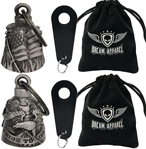 Dream Apparel 2 Pack Motorcycle Bells with Hangers and Legend Cards