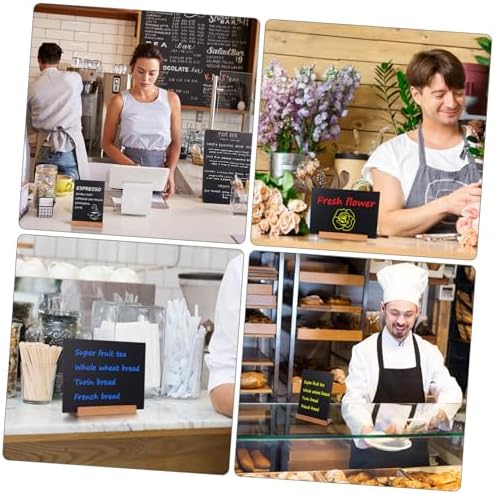 Zerodeko 2pcs Mini Chalkboard Signs with Easel Stands