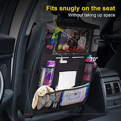 Backseat Car Organizer 2 PCS with Tablet Holder and 8 Pockets