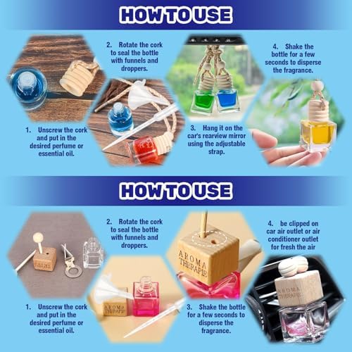 21 Pcs 8ml Clear Car Air Freshener Set