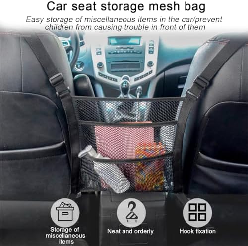 Zipelo 3 Layer Car Mesh Organizer with Hooks