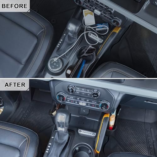 TOPINSTALL Gear Shifter Organizer for Ford Bronco 2021-2025