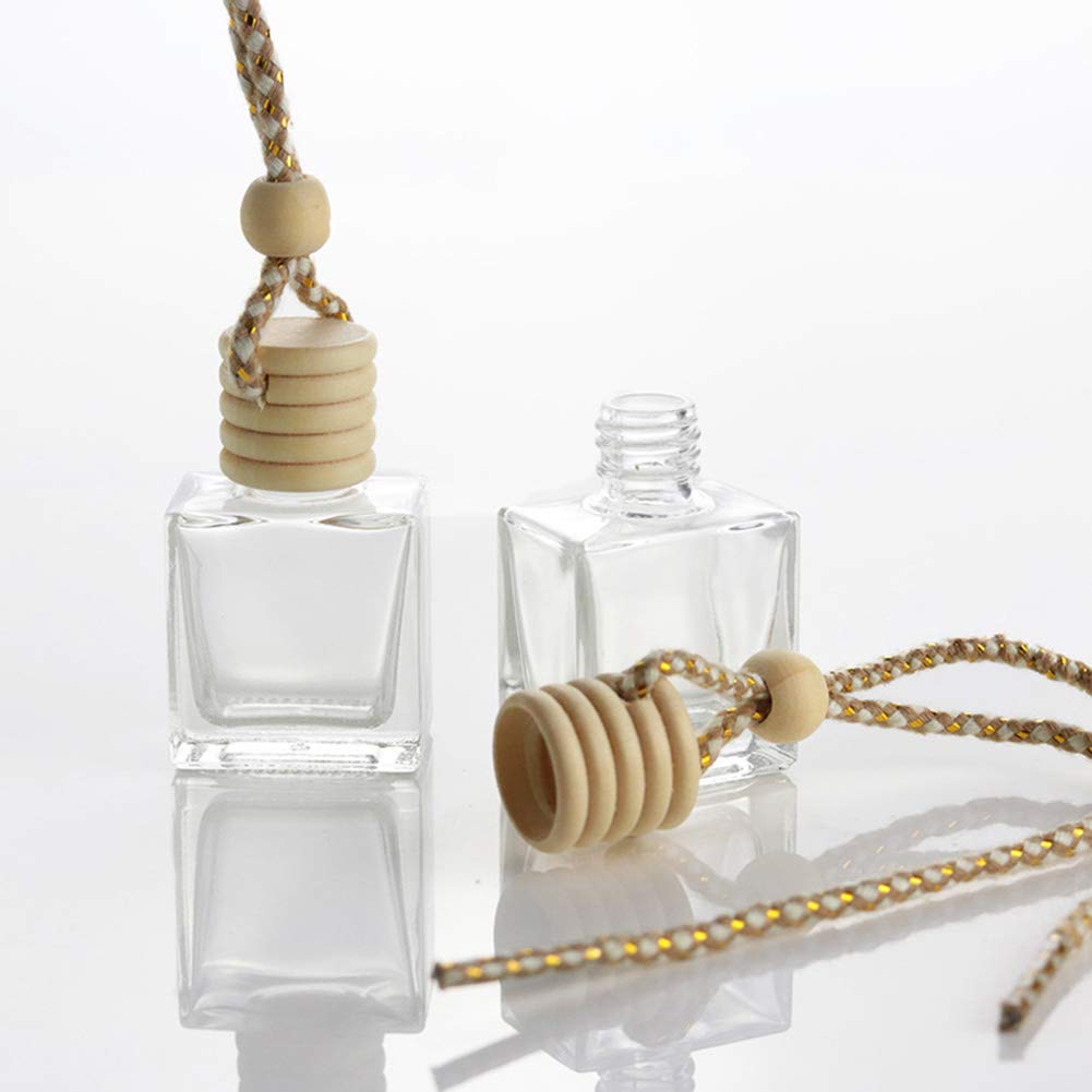 10 Pack Car Hanging Diffuser Empty Glass Bottles Decor