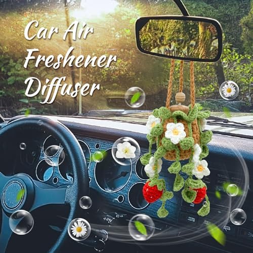 SGIBYN Crochet Car Air Freshener Diffuser