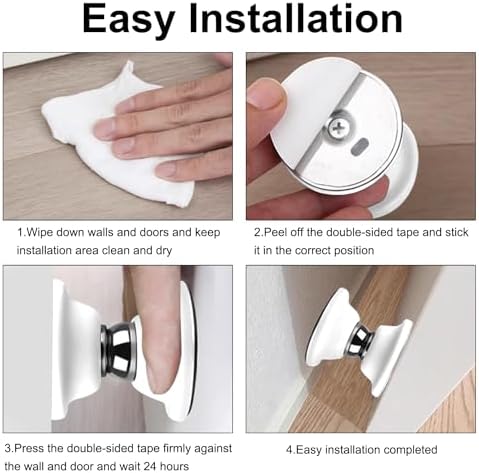 2 Pcs Magnetic Door Holder for RV Door Open White