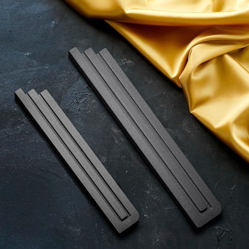 Mezuzah Case - Shin Shaped Gold Silver Black Aluminum 7 Inch