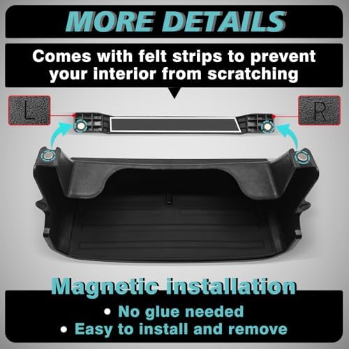 BestEvMod Under LCD Screen Organizer for Tesla Cybertruck 2023 2024 2025