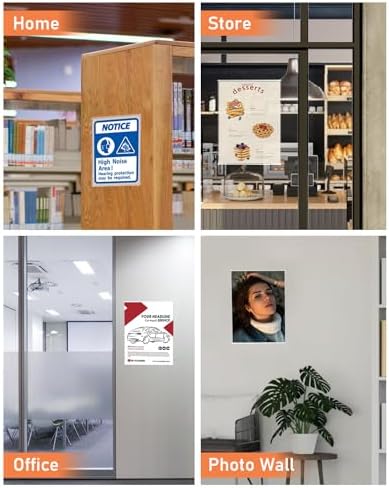 Dynta 12 Pack Acrylic Sign Holder 85x11 Wall Mount Display Stand