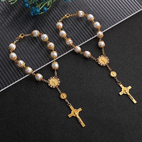 Cobee Car Rosary Set for Rearview Mirror Gold