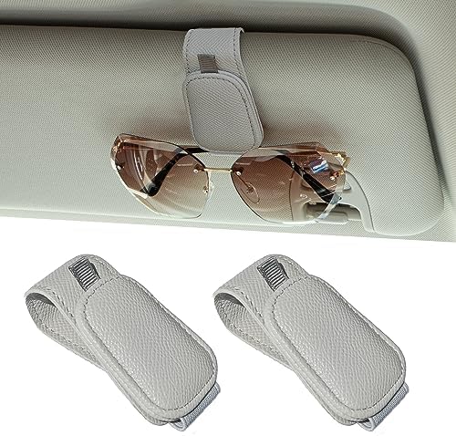 Yuoyar 2 Pack Magnetic Sunglass Holder for Car Visor