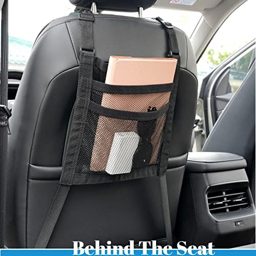 VEHIRIE 3-Layer Seat Back Organizer Black 118x118 Inch