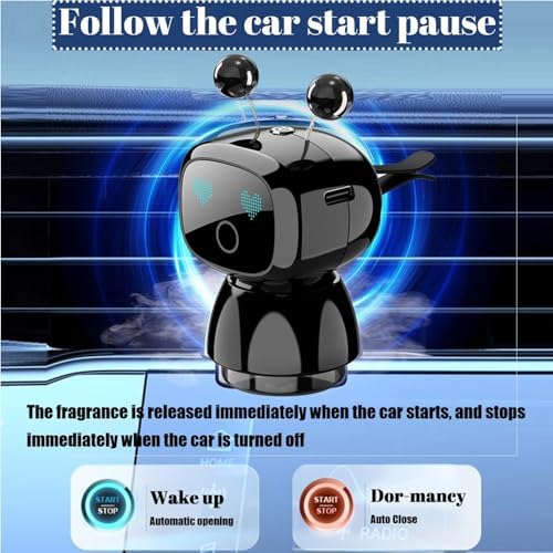 Robot Intelligent Aromatherapy Machine Smart Cute Robot Car Air Freshener V3
