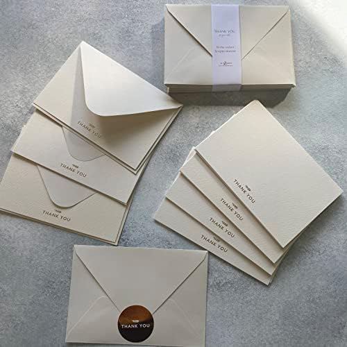 RUN2PRINT 36 Pack Thank You Cards With Envelopes and Foiled Stickers