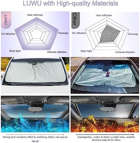 LUWU 2024 2025 Chevy Trax Windshield Sunshade Cover