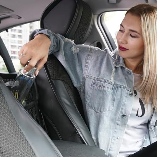 AMEIQ 3 Layer Car Seat Organizer with Pet Barrier and Purse Holder