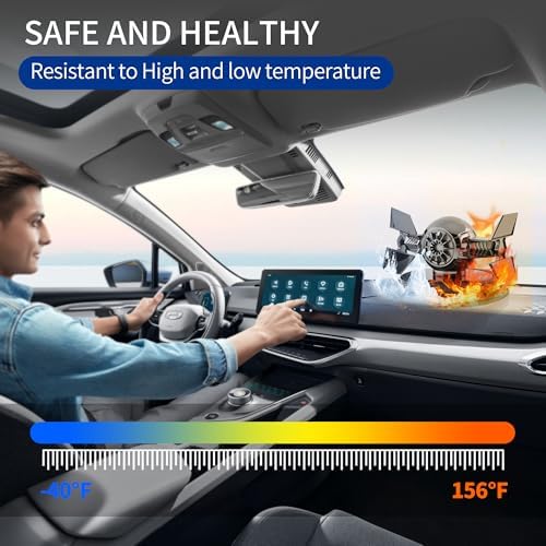 Solar-Powered Car Air Freshener with Rotating Aromatherapy