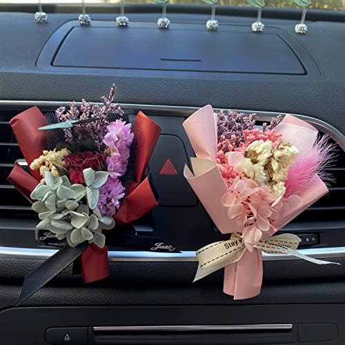 Cute Dried Flower Air Vent Clip for Car Decor