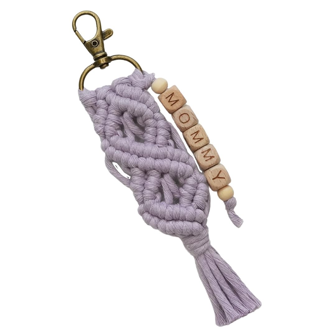 Personalized Macrame Keychain Boho Design for Women Girls