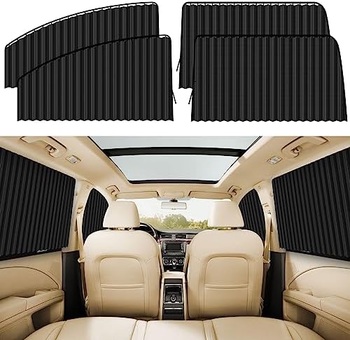 ZATOOTO 4 PCS Side Window Sun Shade Black Privacy Cover