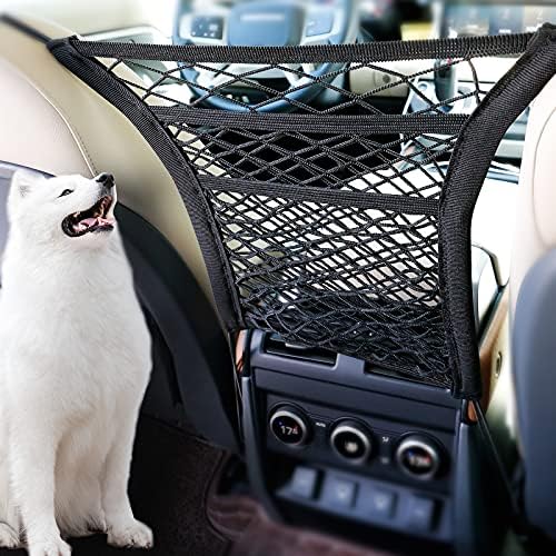 3-Layer Car Seat Back Net Organizer with 4 Straps and Hooks