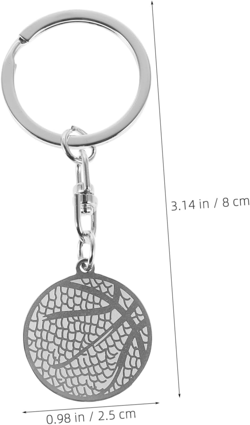 Sosoport Basketball Keychain Stainless Steel Charm