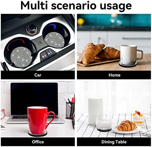 SINGARO Bling Cup Holder Coasters for Car 2PCS