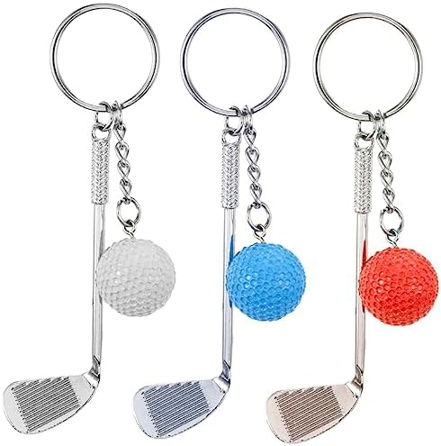 3pcs Golf Keychain Backpack Charms Durable Keyring Holders for Golf Lovers
