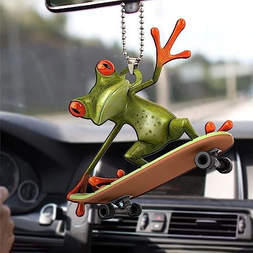 4 Pcs Acrylic Frog Car Mirror Hanging Decorations
