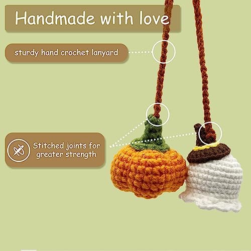 Crochet Car Mirror Halloween Accessories for Women and Teen