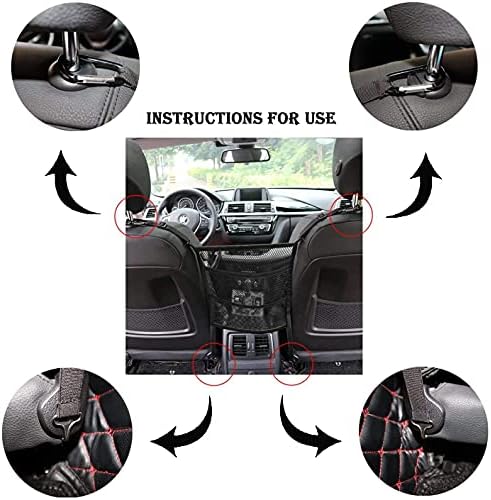 Car Seat Back Mesh Organizer for Pets and Kids