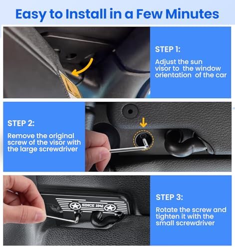 Upgraded Sun Visor Repair Kit for Jeep Wrangler and Gladiator