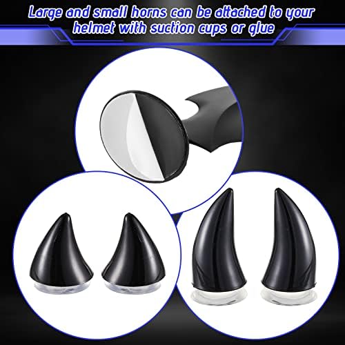 Lewtemi 4 Pairs Motorcycle Helmet Devil Horns Accessories