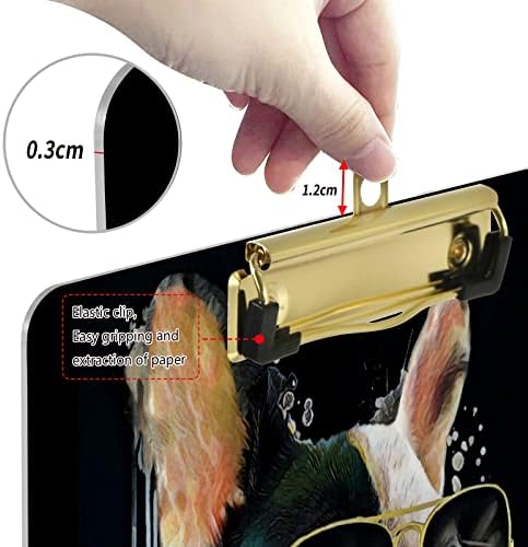 Eionryn French Bulldog Clipboard A4 Size Silver