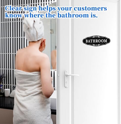 Bathroom Signs Decor 925 X 37 Inch Waterproof Wall Stickers