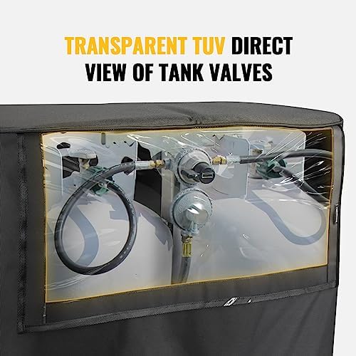 BougeRV Propane Tank Cover with Visible Valve Black