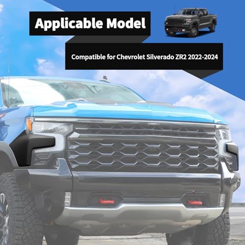 Voodonala Chevy Silverado ZR2 Front Hood Cowl Body Armor Matte Black