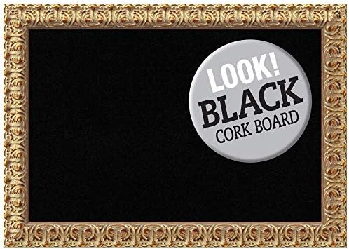Amanti Art Black Cork Board 27x19 Wall Decor