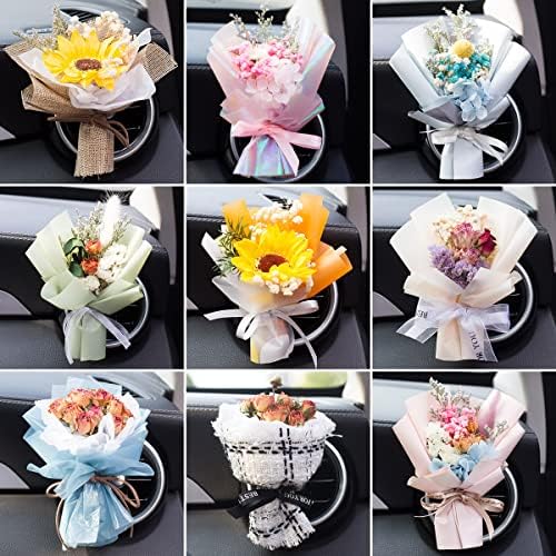 SWR Car Dry Flower Bouquet Air Freshener Clip Diffuser Decoration