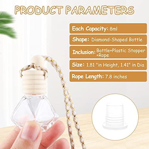 50 Pcs Set Diamond Shaped Glass Diffuser Vials