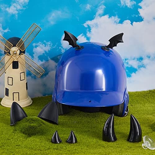 Lewtemi 4 Pairs Motorcycle Helmet Devil Horns Accessories
