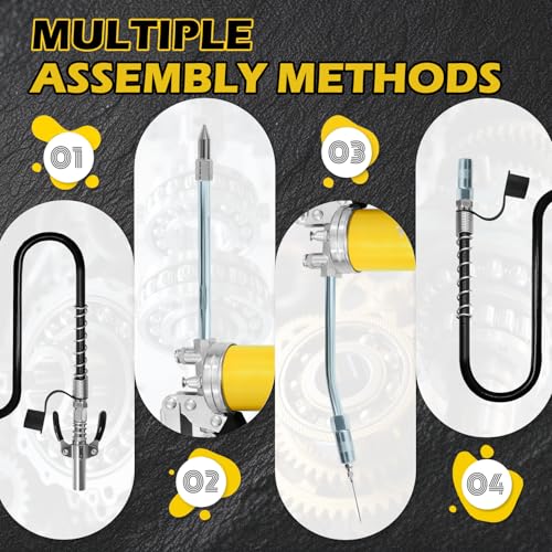 15 Pcs Versatile Grease Gun Kit with 7000 PSI Leak-Proof Spray