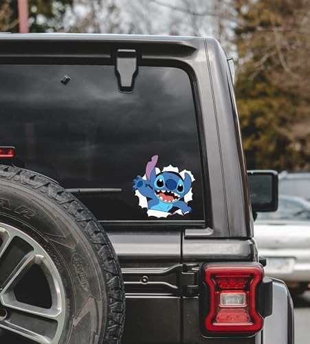 Stitch Drill Out Cartoon Vinyl Decal for Cars and More