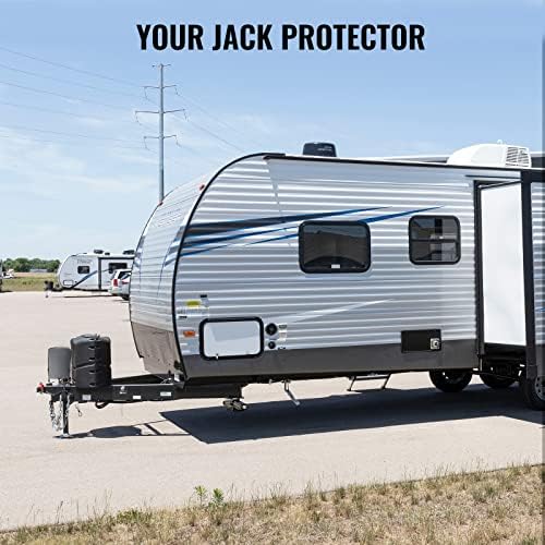 BougeRV RV Tongue Jack Cover with D Rings