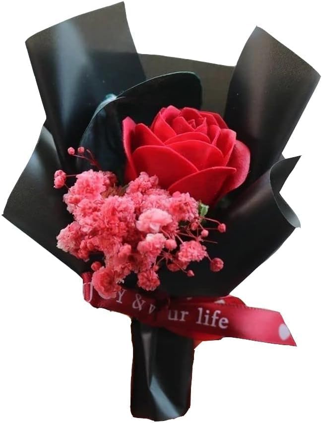 Tustao Red Mini Dried Flower Bouquet for Car Air Vent Clips