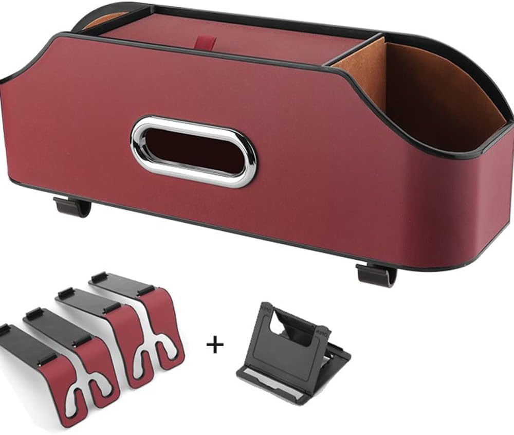 HAOTULE Multifunctional Car Seat Storage Box with Cup Holder and Tissue Compartment