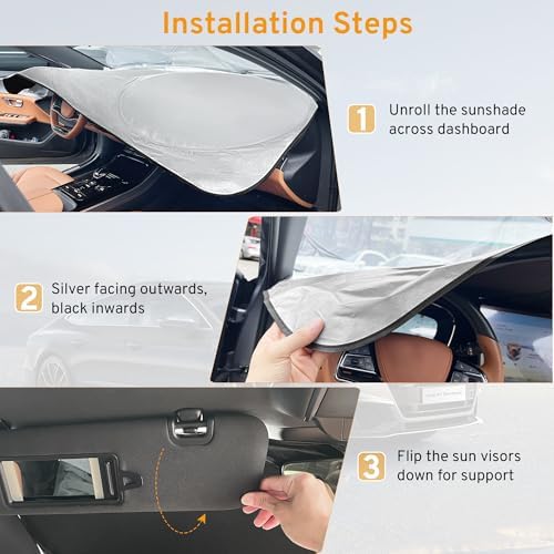 XHRING Windshield Sun Shade for Mercedes Benz