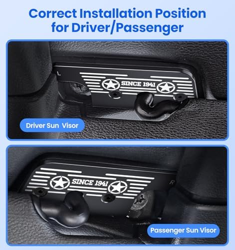 Upgraded Sun Visor Repair Kit for Jeep Wrangler and Gladiator