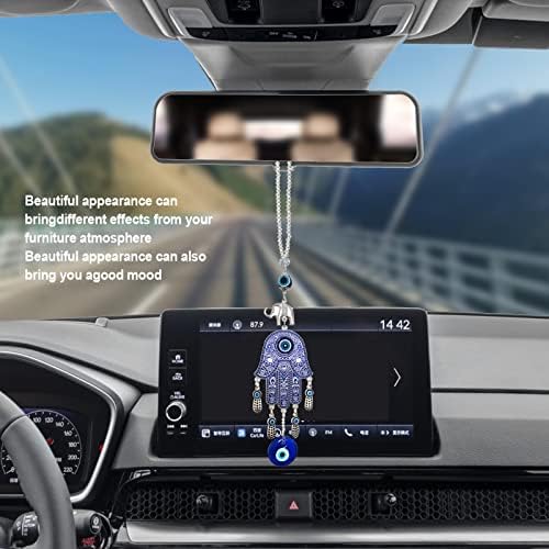 KEVWR Evil Eye Car Hanging Ornament with Tassel