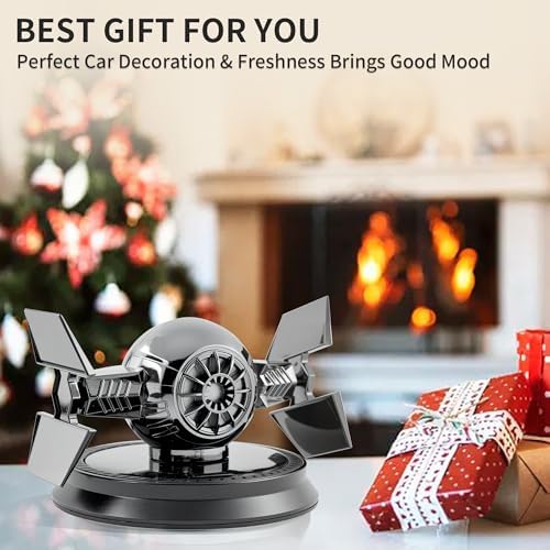Solar-Powered Car Air Freshener with Rotating Aromatherapy
